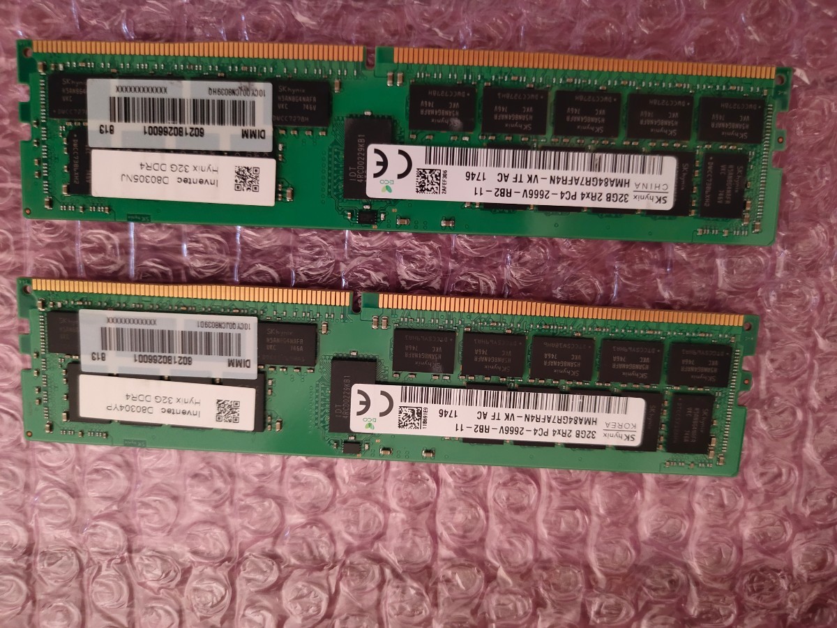 上品な 32GB×4枚 送料無料 32GB 2Rx4 計128GB 4枚 計128GB ECC hynix