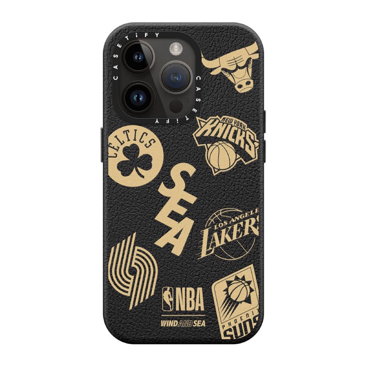 CASETIFY×ウィンダンシー×NBAコラボiPhone14proレザーケース WIND AND