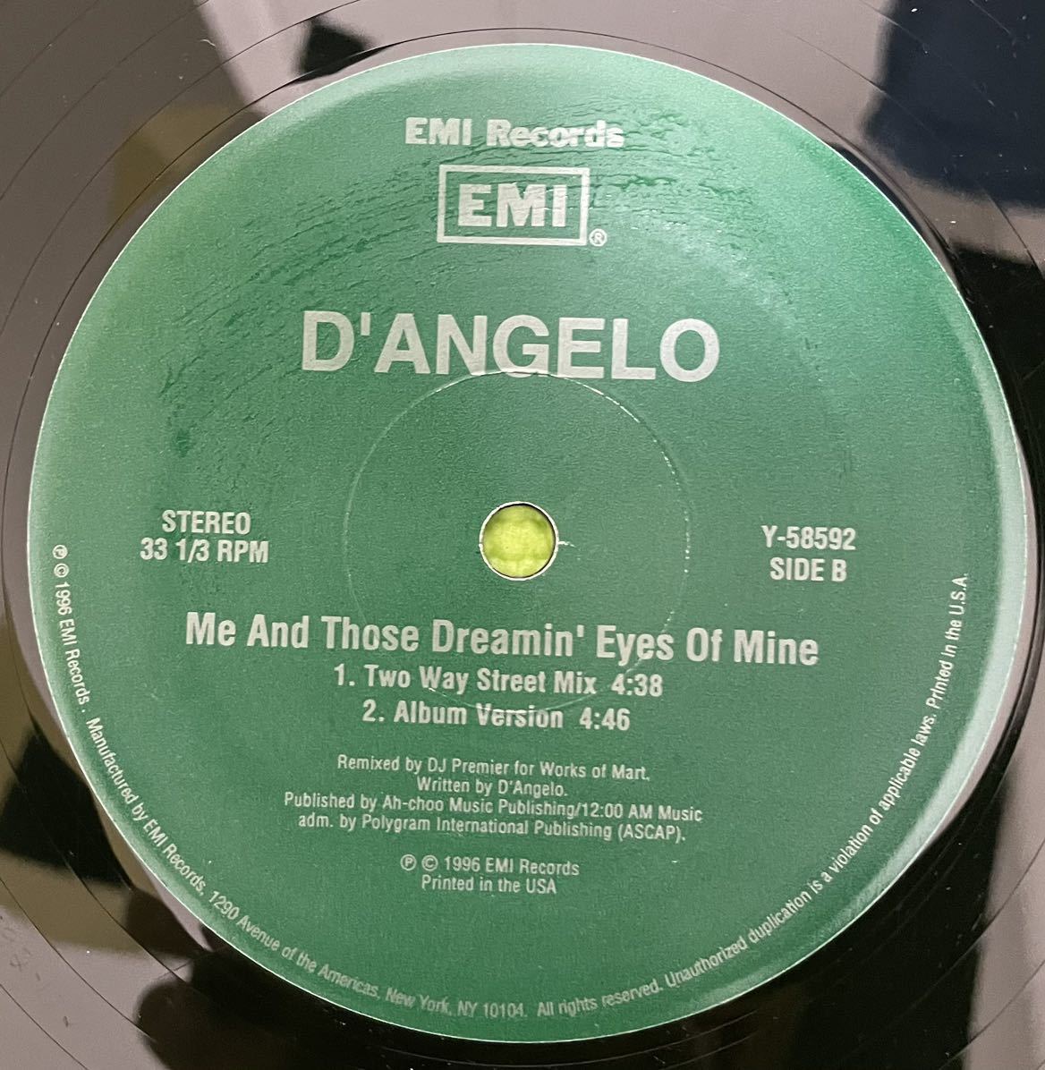 Me And Those Dreamin Eyes Of Mine Lyrics HIPHOP Record Soul record ヒップホップ ソウル レコード D’ANGELO Me and those dreamin