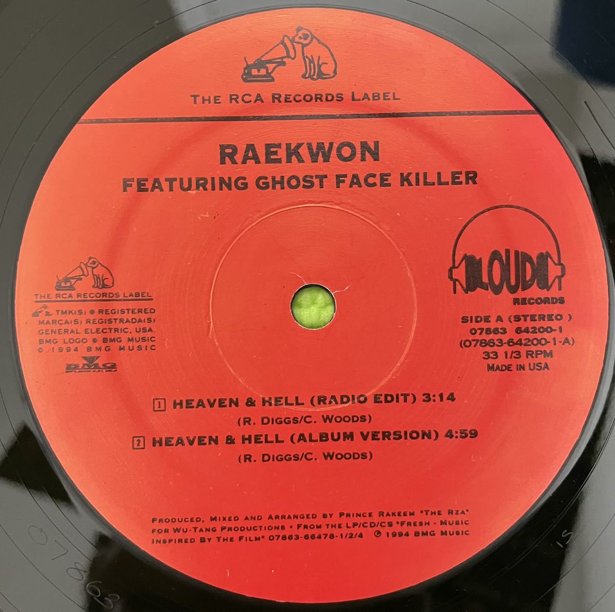 HIPHOP record ヒップホップ　レコード　Raekwon Featuring Ghost Face Killer* Heaven & Hell 1994_画像3