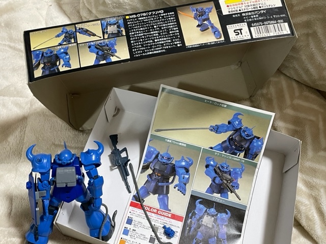 HGUCグフ■素組立・一部スミ入れ済み完成品模型/説明書・外箱つき1/144ハイグレードガンプラ*機動戦士ガンダムランバ・ラル搭乗機BANDAI_画像2