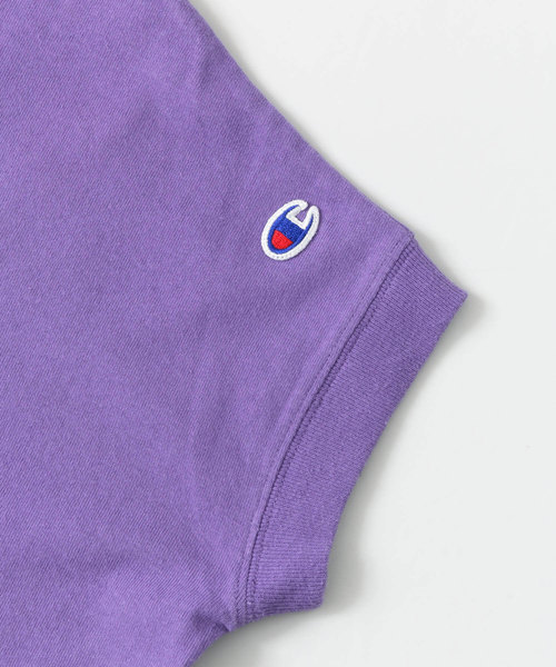 Champion 別注フレンチスリーブTシャツ パープル フリーサイズ SENSE OF PLACE by URBAN RESEARCH 美品_画像3