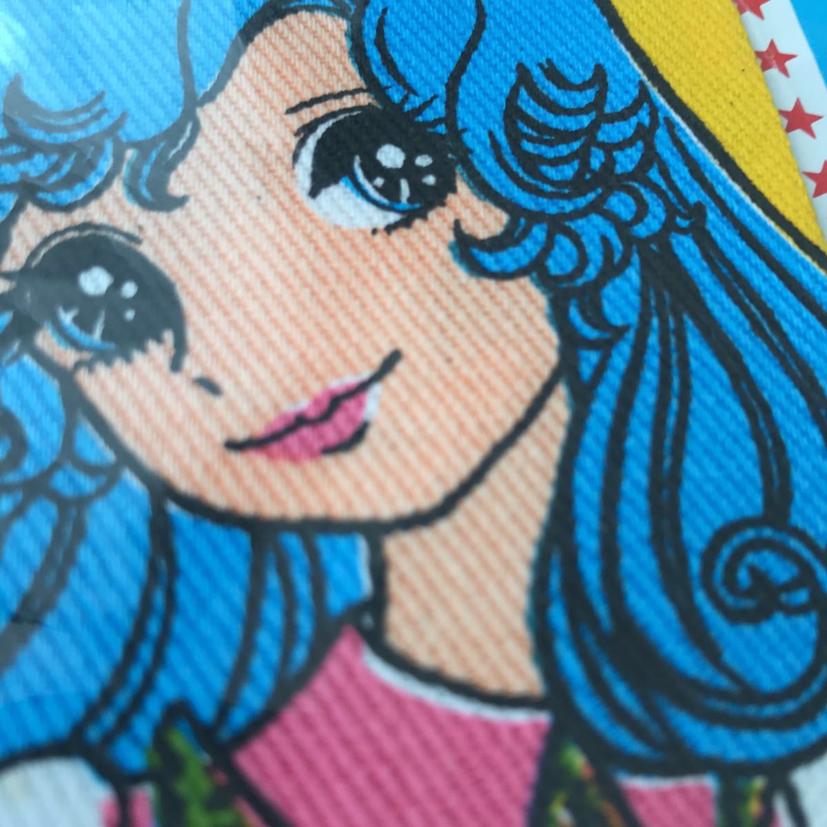 少女漫画 2枚セット ひざあて 昭和レトロ アップリケ デットストック 70's アニメ 女の子 ハンドメイド リメイク コレクター ノスタルジー