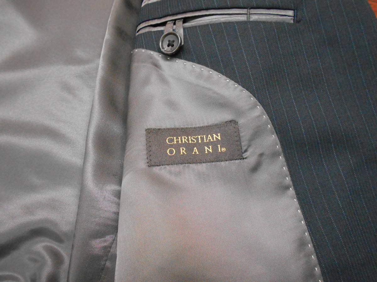 A7 新品秋冬☆CHRISTIAN ORANI☆濃紺Stripe☆ツーパンツStandard Suit ! 高級スーツ YCBK81031-13_画像2