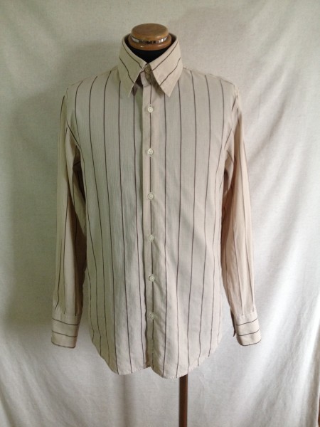 [Calvin Klein Jeans] stripe pattern button shirt M Calvin Klein CK