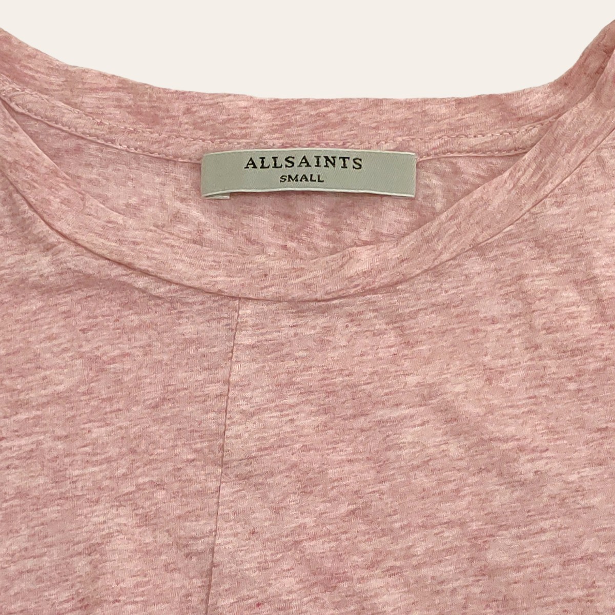 ALLSAINTS / все Saints женский футболка * cut and sewn диафрагмирования дизайн розовый короткий 160/80A размер Portugal производства I-2211
