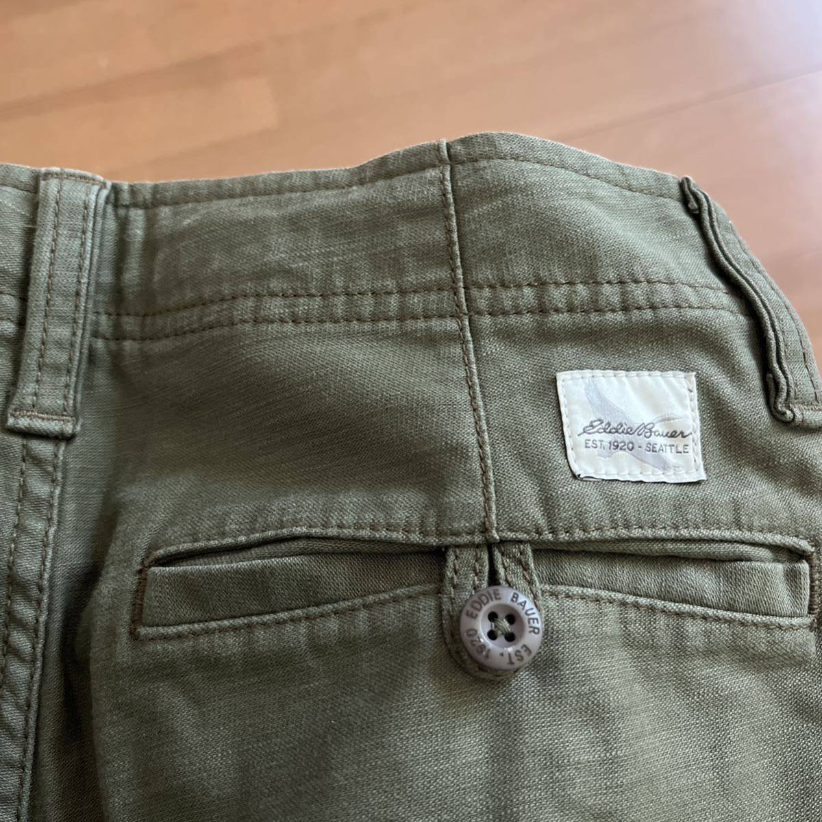 エディバウアー Eddie Bauer カーゴパンツ オリーブ カーキ サイズS