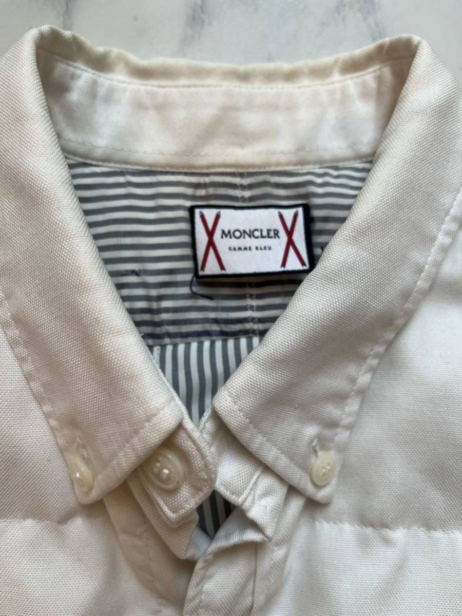 モンクレール　MONCLER ガムブルー　ダウンシャツ 0サイズ_画像2