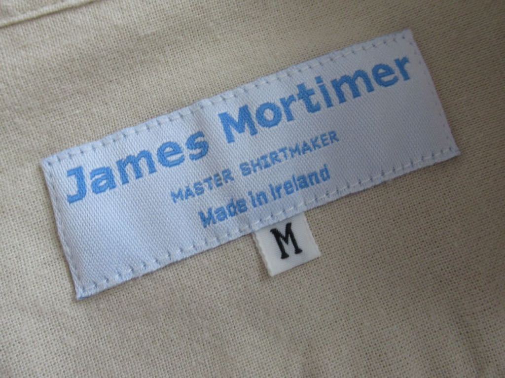 James Mortimer プルオーバー コットン シャツ M アイルランド製 レディース ジェームス モルティマー 長袖 英国製 カジュアル 高品質_画像8