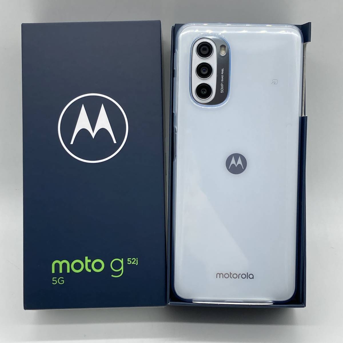 【美品】moto g52j 5G Motorola モトローラ スマホ SIMフリー Android 本体 パールホワイト /Y5000-F3