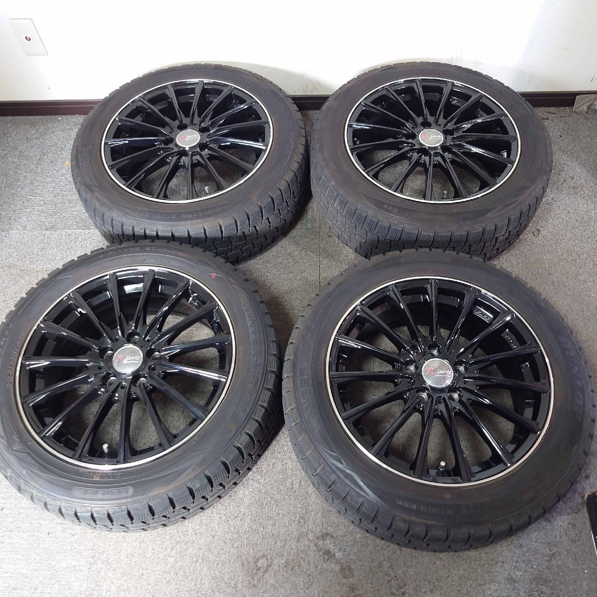 中古 アルミ ユーロテック Ｒスポーツ 17×7Ｊ PCD112 ET50 +スタッドレス 215/55R17 ウインターマックス 4本セット ゴルフ7などに手渡し可_画像1