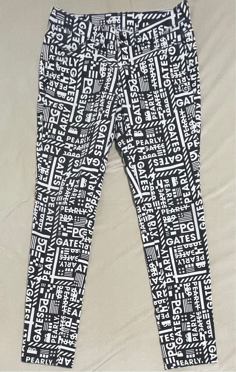 パーリーゲイツ 総ロゴパンツ ストレッチ サイズ1 (S〜M) レディース