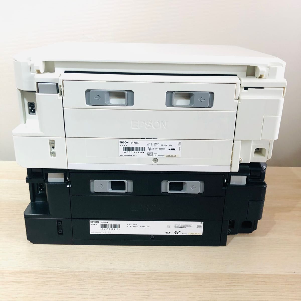まとめて2台】【通電OK 】エプソン プリンター EP-708 EP-805 まとめて2台】【通電OK 】エプソン プリンター EP-708 EP-805