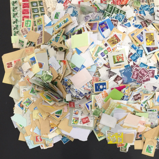 日本切手 使用済 鳥獣人物戯画 万国郵便連合100年記念 政府印刷事業百年 一寸法師 長野オリンピック 等 大量 約3.5kgの画像4