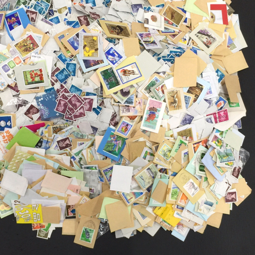 日本切手 使用済 鳥獣人物戯画 万国郵便連合100年記念 政府印刷事業百年 一寸法師 長野オリンピック 等 大量 約3.5kgの画像5