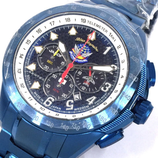 美品 KENTEX ブルーインパルス S720M-02 限定モデル クロノ ソーラー 腕時計 オリジナル専用BOX・キャップ付きの画像1