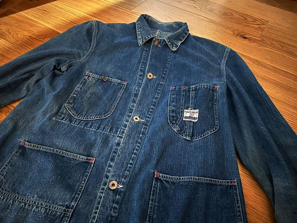 500円☆40's パワーハウス 大戦 デニム カバーオール WPA 50s 500円☆40's パワーハウス 大戦 デニム カバーオール WPA 50s