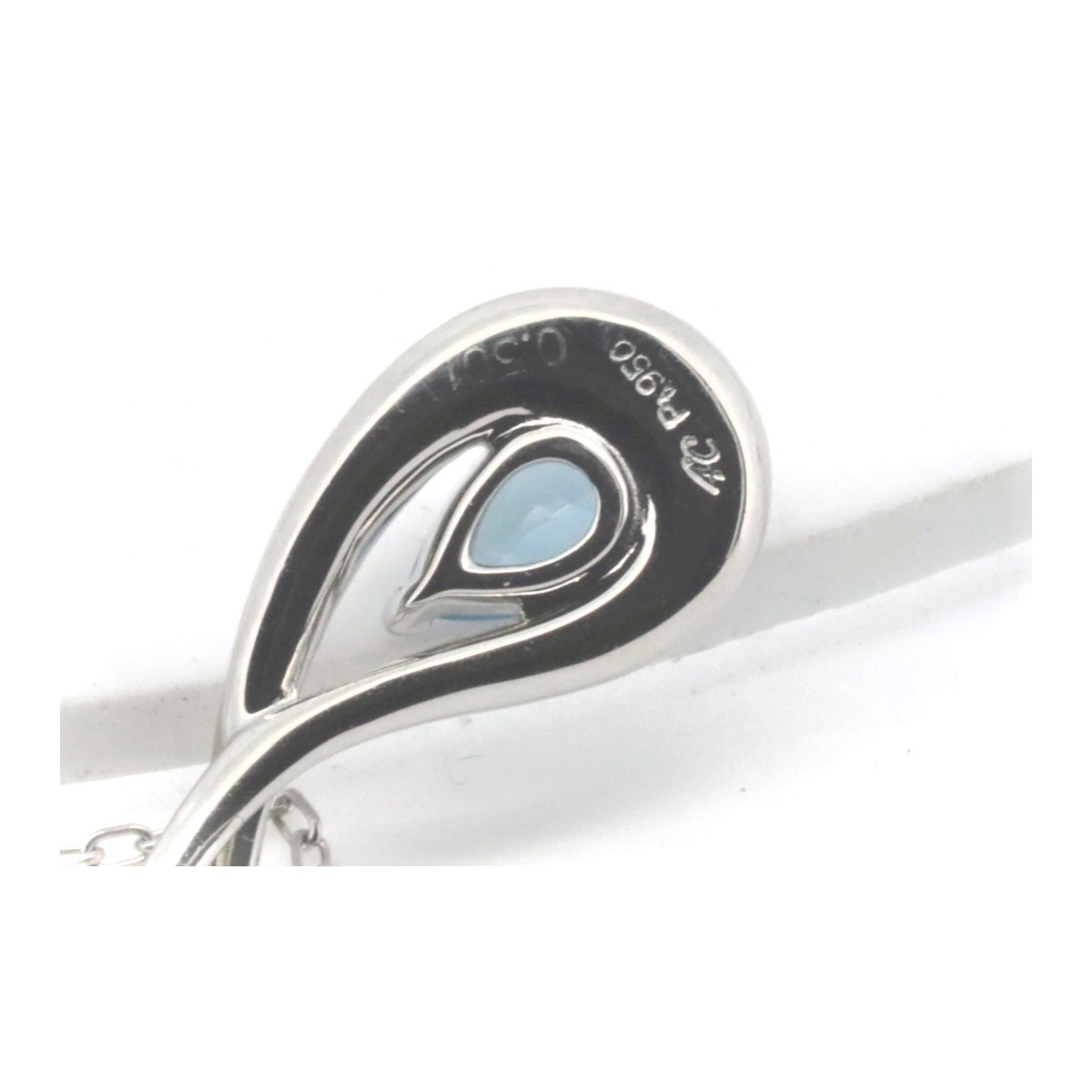 ヨンドシー アクアマリン ダイヤモンド ネックレス 0.301ct PT950/PT850(プラチナ) 質屋出品 ☆4℃ヨンドシー☆プラチナpt850☆アクアマリンネックレス☆☆