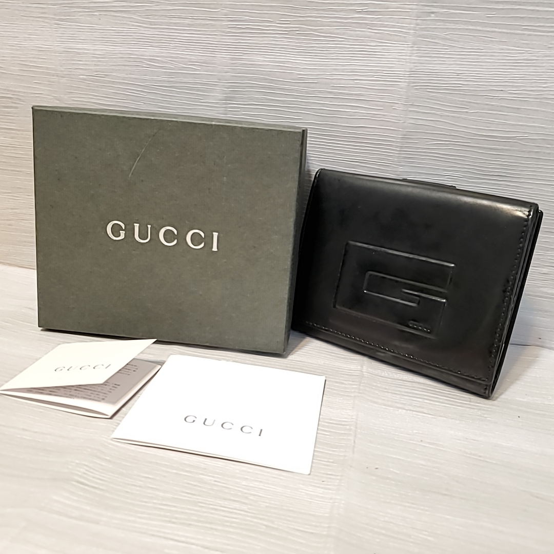 Yahoo!オークション - 1394 即決 GUCCI グッチ 財布 二つ折り財布 コ...