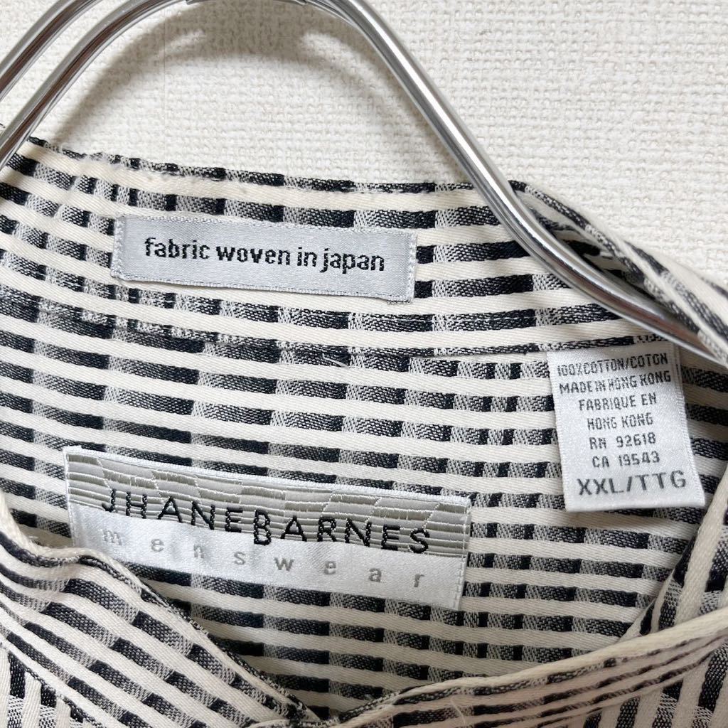 JHANE BARNES ジェーンバーンズ ノーカラージャガードシャツ 古着 ヴィンテージ ジャガード アメリカ古着 柄シャツ ビッグシャツ_画像5