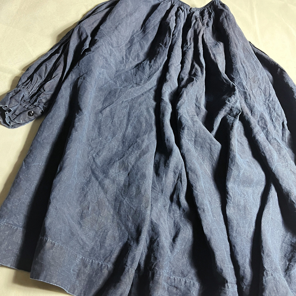 希少! 1900's~ フレンチ インディゴ リネン ビオード スモック french