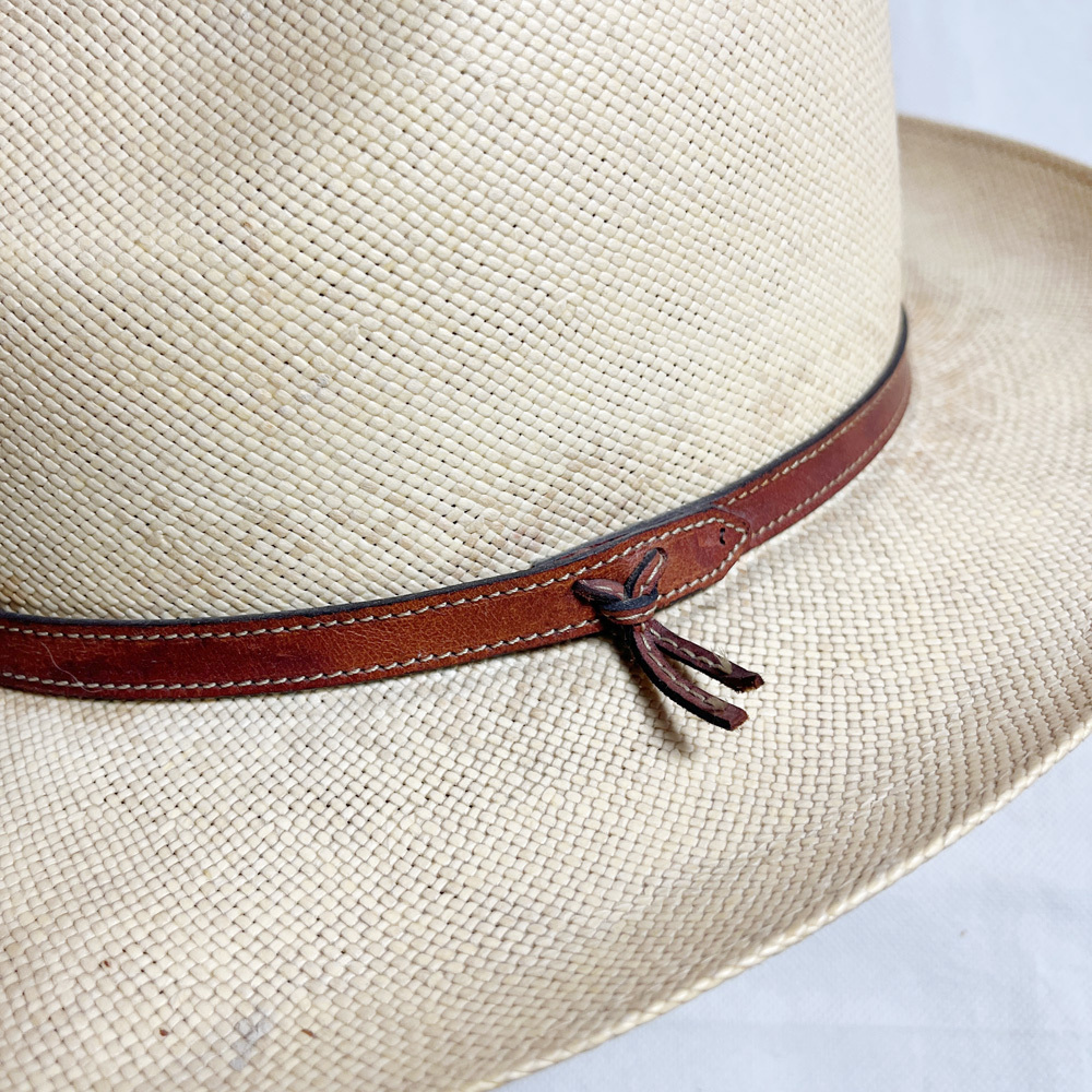 別注! 60's RESISTOL 58.5CM ランチャー パナマ ハット RANCHER PANAMA HAT レジストル ウエスタン カンカン帽 STRAW ストロー VINTAGE 着_画像4