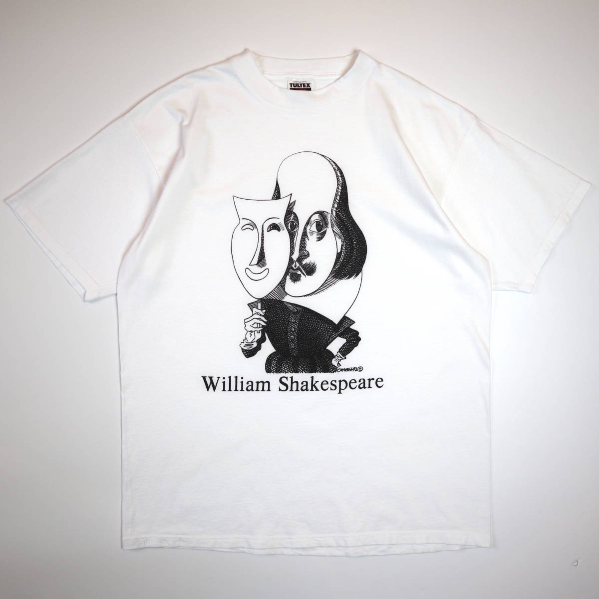 90s シェイクスピア Largely Literary Tシャツ William Shakespeare 偉人T アートT XL 古着 vintage ヴィンテージ フォトT supreme 美品