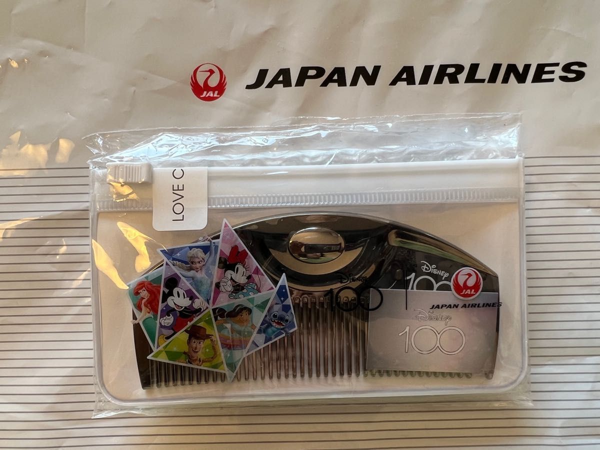 日本航空機内限定★ディズニー100記念★ラブクロム　クリスタルコレクション★コーム＆ミラー