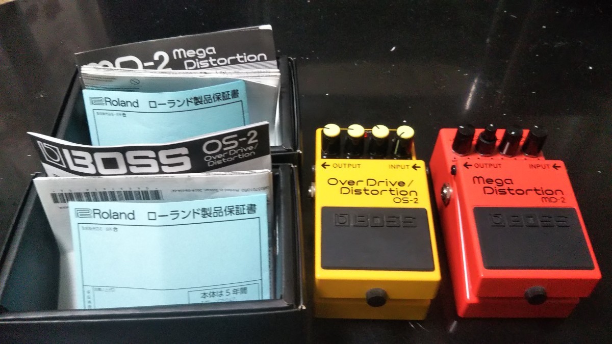 ほぼ未使用 ボス製ギター用ペダルエフェクターセット OS-2とMD-2