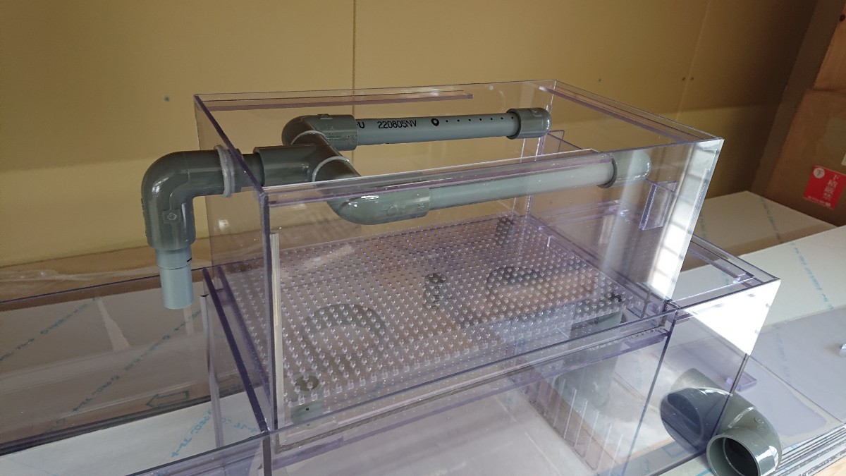 60センチガラス水槽用 上部フィルター レイシーポンプ仕様 魚、水草