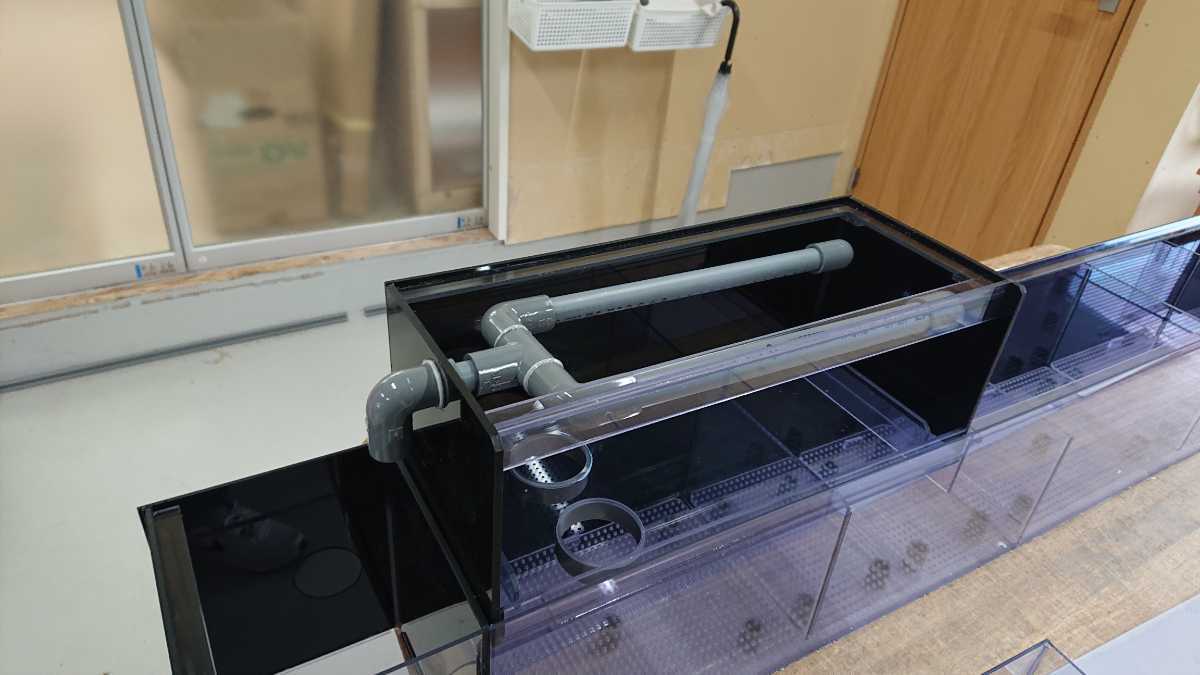180アクリル水槽用 上部フィルター ウールボックス引き出し式 三面