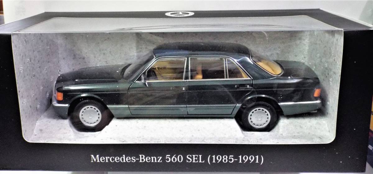 MB special order goods [ Norev ]1/18 Mercedes Benz 560 SEL (W126) 1985~1991 year green metallic lik two-tone die-cast made. minicar parallel imported goods 