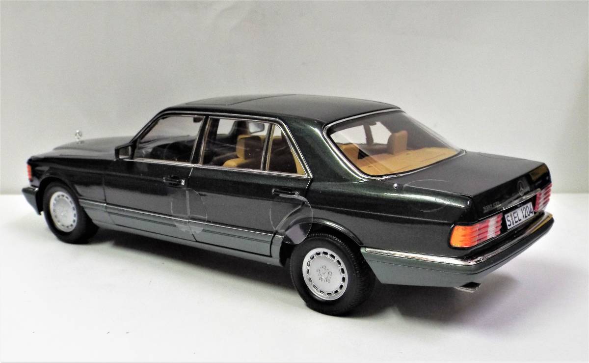 MB special order goods [ Norev ]1/18 Mercedes Benz 560 SEL (W126) 1985~1991 year green metallic lik two-tone die-cast made. minicar parallel imported goods 