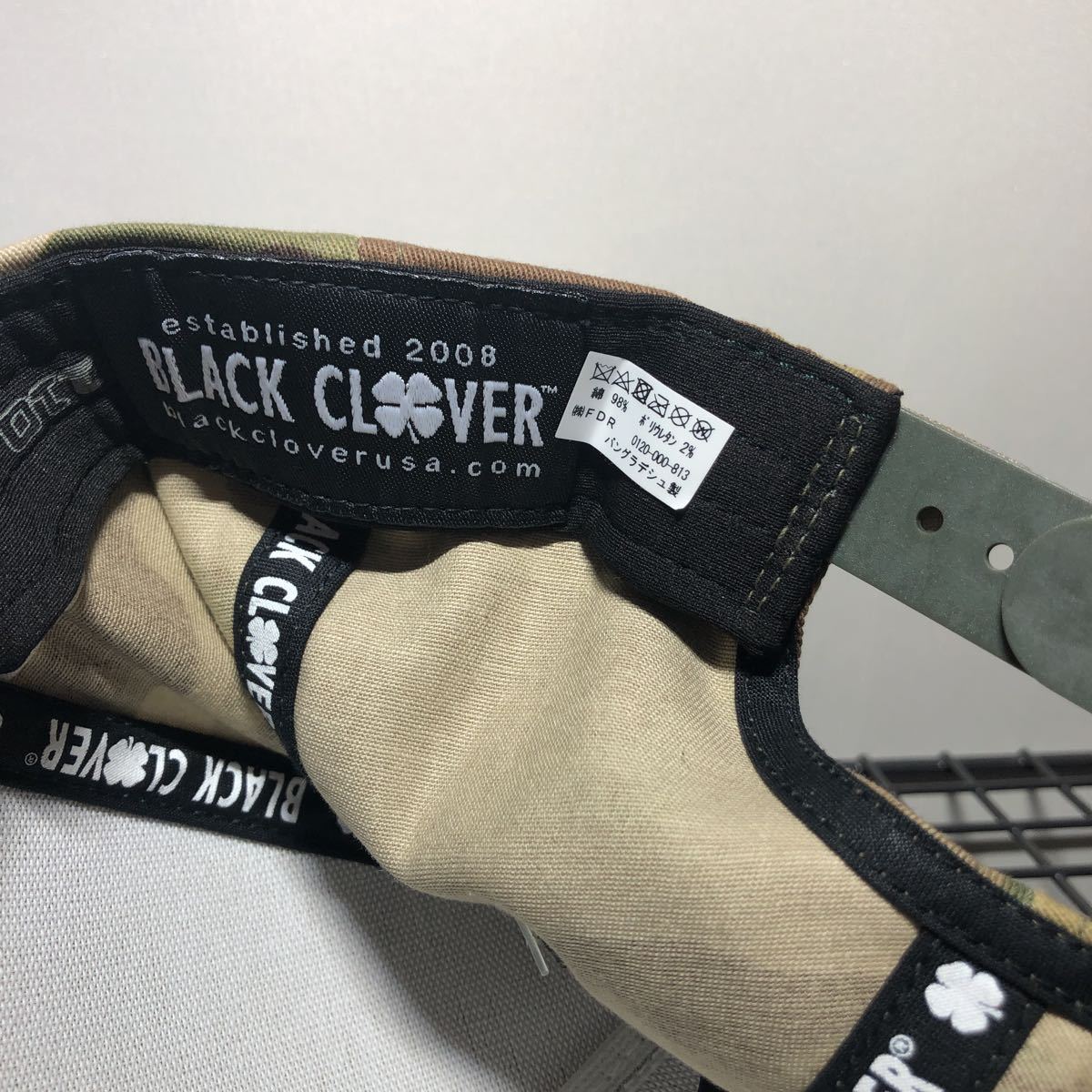 ブラッククローバー　Black Clover 帽子 キャップ MULTI CAN CLOVER NATION TAN CAMO_画像7