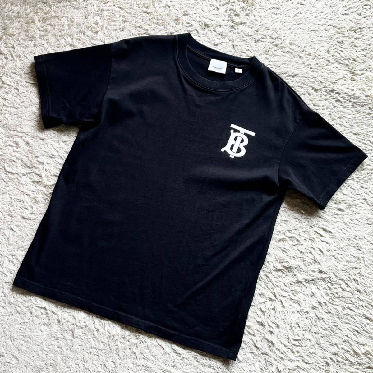 美品○バーバリー【輝かしい男の夏】BURBERRY TBロゴ オーバーサイズ T