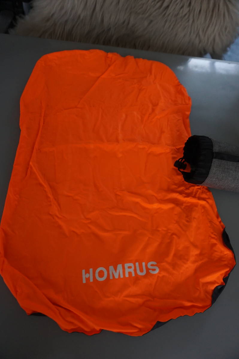 美品◆HOMRUS エアーピロー(グリーン?オレンジ)2色セット◆ 空気枕 トラベルピロー キャンプ枕 攜帯用