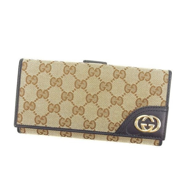 グッチ 長財布 Wホック財布 レディース インターロッキングG GG