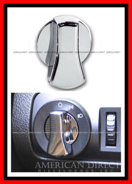 【激レア/即納/クローム】05-13y フォード マスタング ビレット ヘッドライト ノブ カバー 1個 ランプ スイッチ メッキ ミラー 高級感あり