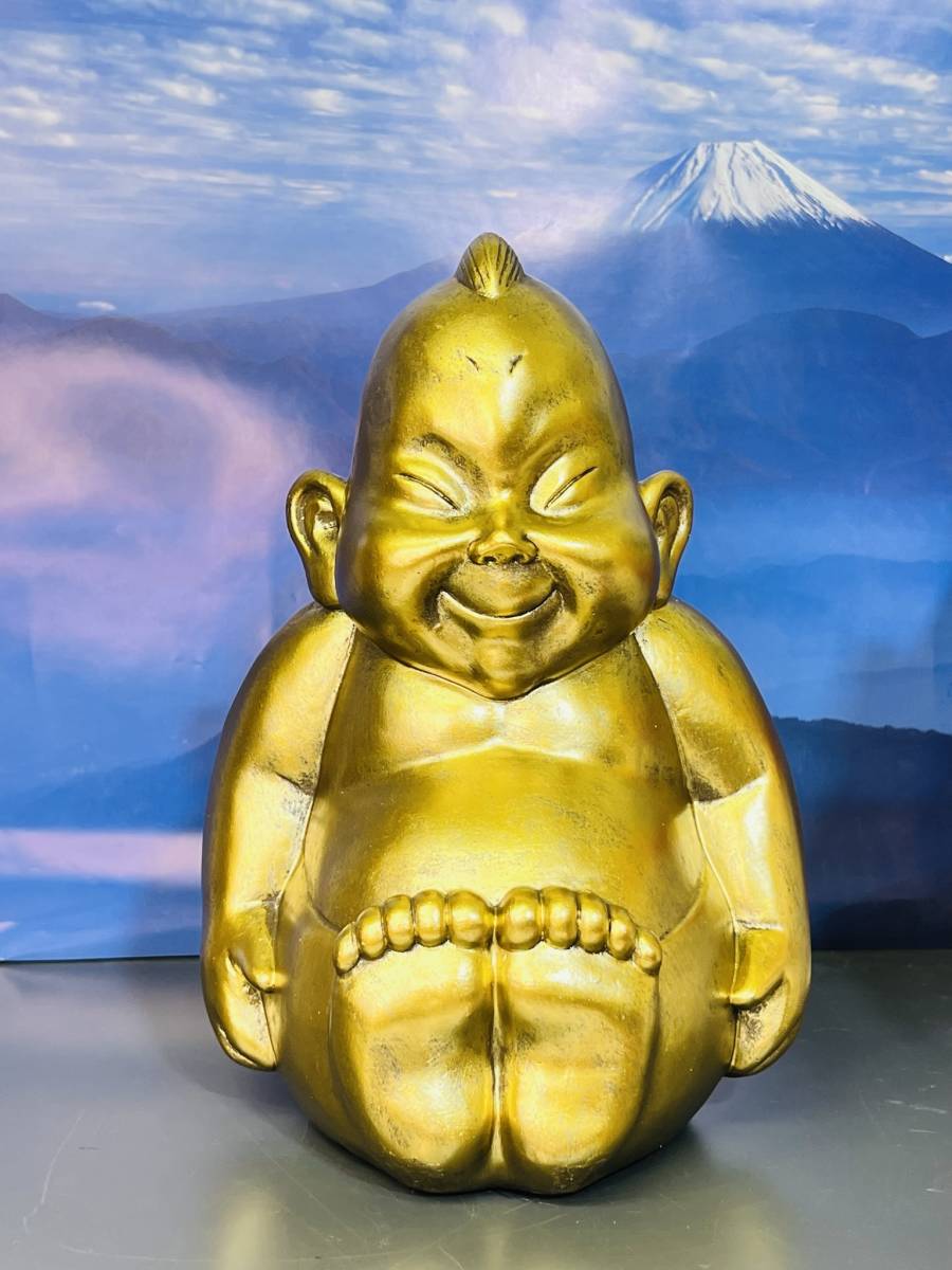 縁起物【ビリケンさん】大 置物 樹脂製 大阪 通天閣 神様 お守り 商売
