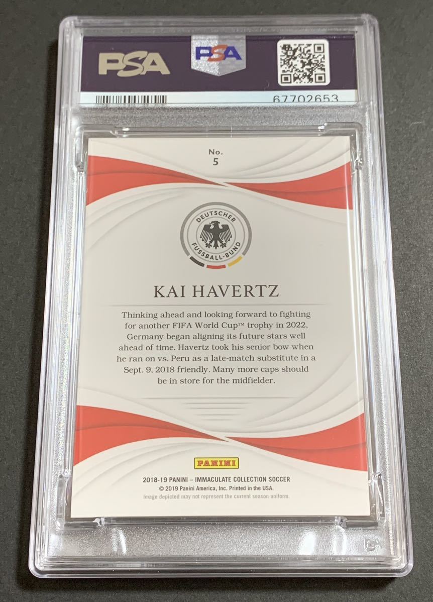 2018 Panini Immaculate Kai Havertz /65 No.5 RC Rookie Germany PSA 9 ハヴァーツ　65枚限定　ルーキー　ドイツ_画像2