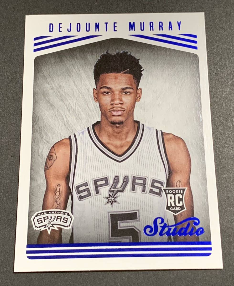 2016-17 Panini Studio Dejounte Murray No.196 RC Rookie Spurs NBA デジャンテ・マレー　ルーキー　スパーズ　パニーニ_画像1