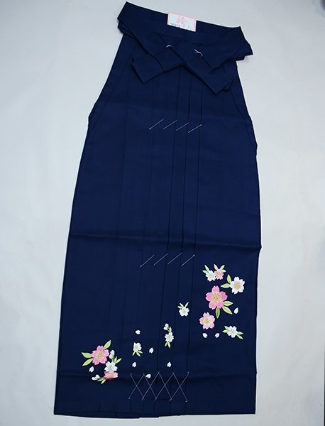 刺繍袴 単品 袴下95cm 適合身長160cm～170cm 紺地 卒業式 新品（株）安田屋 NO38934_画像1