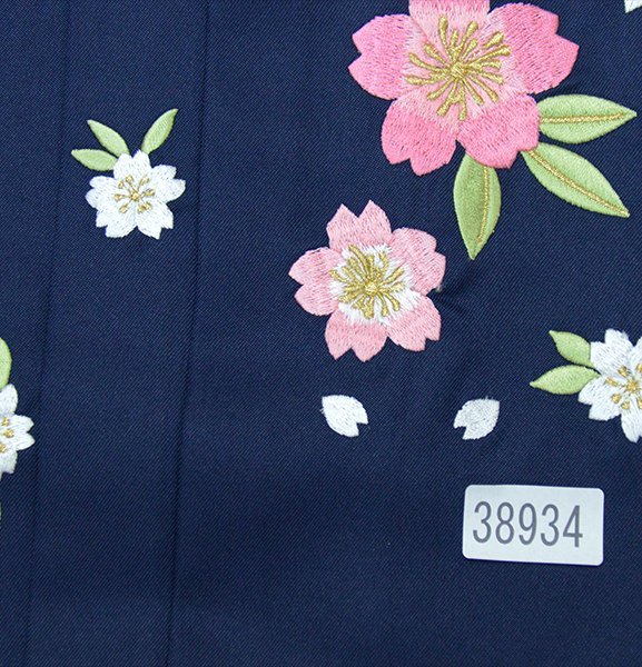 刺繍袴 単品 袴下95cm 適合身長160cm～170cm 紺地 卒業式 新品（株）安田屋 NO38934_画像2