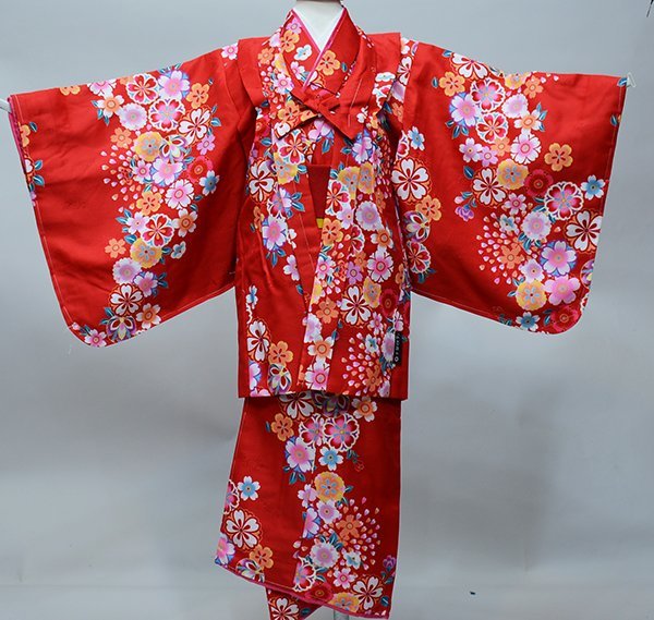  кимоно Junior wakwak кимоно 6 позиций комплект женщина . девочка праздничная одежда тысяч столица 4 сезон размер 7~8 лет для нового товара ( АО ) дешево рисовое поле магазин NO38688