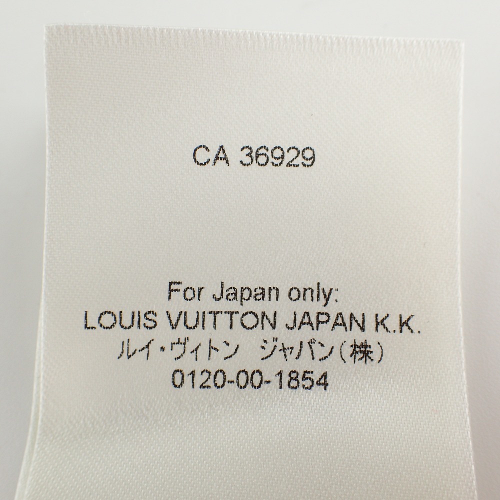 LOUIS VUITTON ルイ・ヴィトン 20SS 反転ロゴプリントデザイン 半袖Tシャツ カットソー ホワイト M トップス コットン メンズ  中古