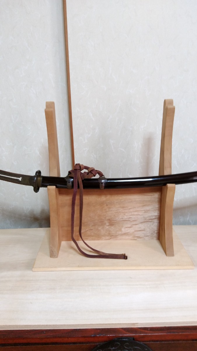 超特価SALE開催!】 博物館展示用 刀掛け 刀剣 脇差 短刀 正絹掛布付き