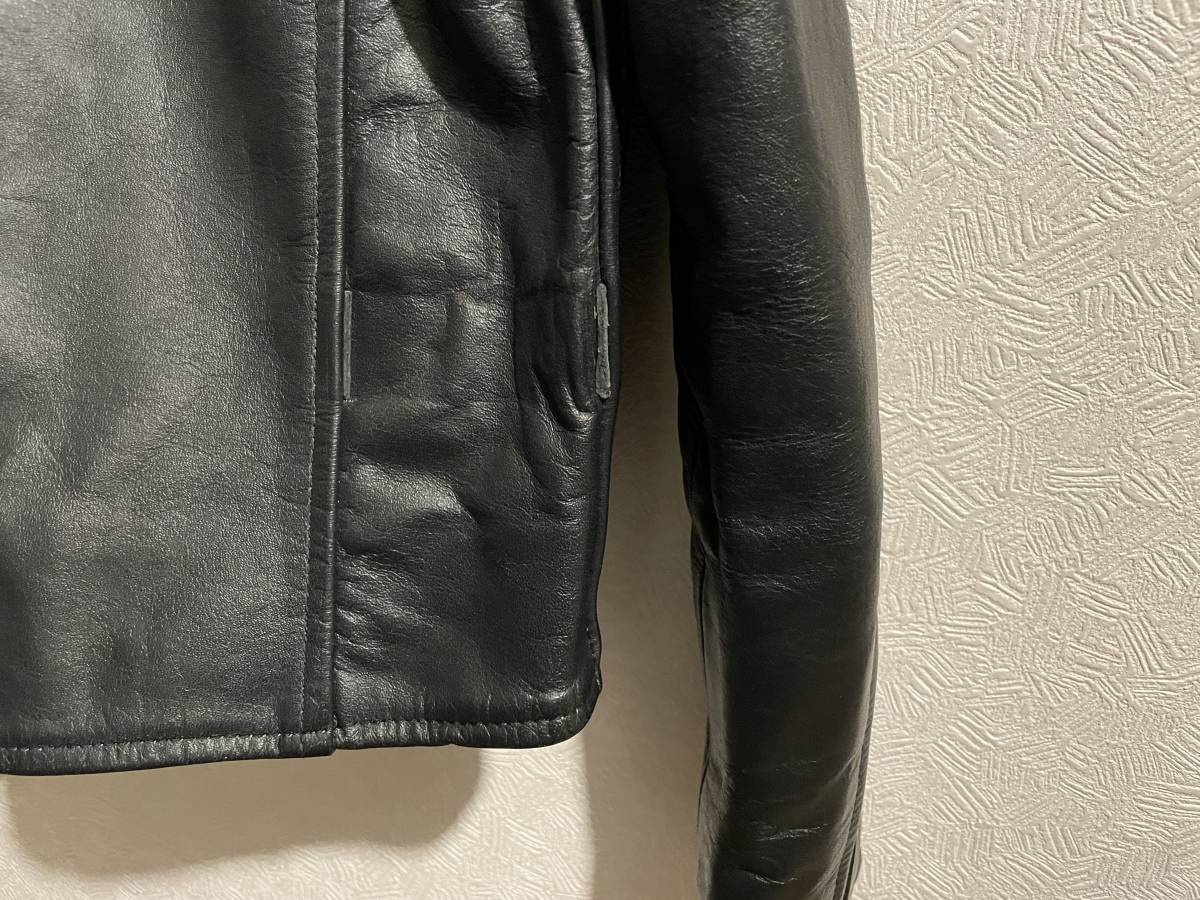 ◯ Vintage ACDC スタッズ レザー ライダース ジャケット / シングル