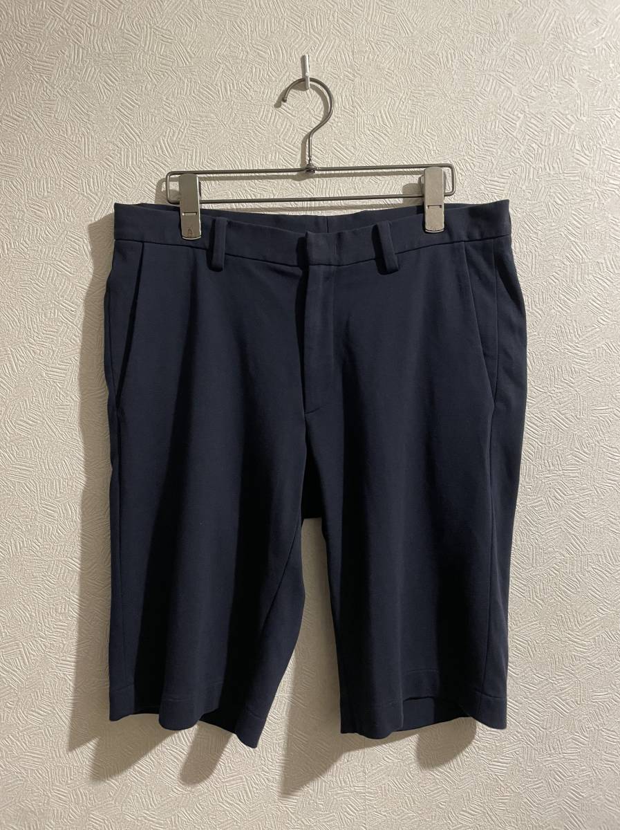 ◯ イタリア製 JIL SANDER レーヨン スラックス ショーツ / ジルサンダー ショート ハーフ パンツ 紺 ネイビー S Mens #Sirchive
