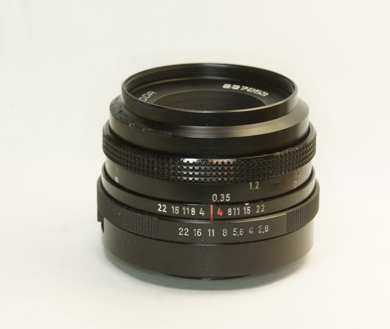 ドイツ製 Carl Zeiss Jena T 2.8/50 輸出仕様 M42 823NB-253 ブラック 最終型 Tessar aus Jena テッサー A/M切替レバー_画像2