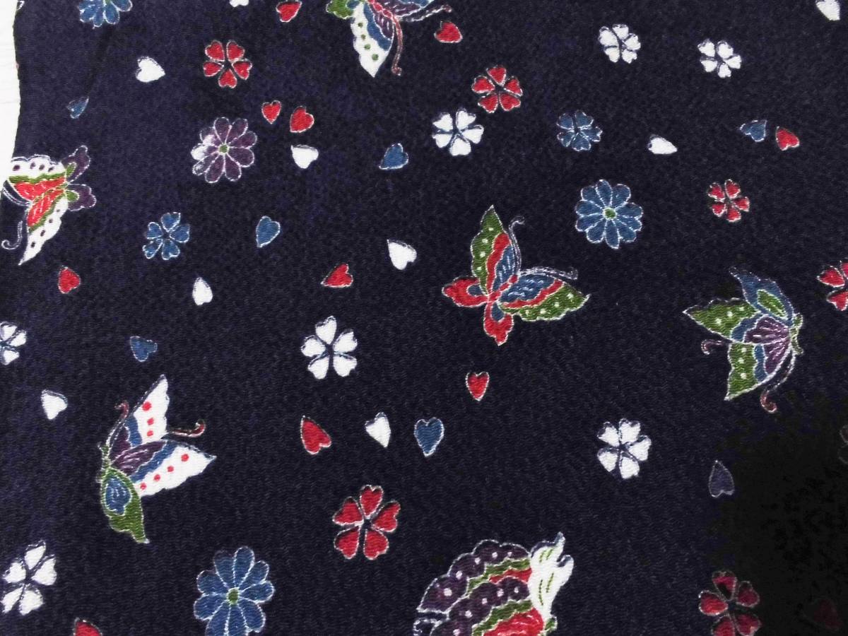  dark blue . Sakura . butterfly pattern. ... furoshiki |.....| unused 